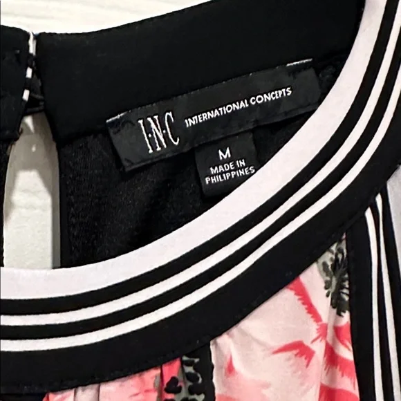 INC International Concepts Black and Pink Floral Maxi Dress - Picture 5 of 10